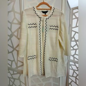 Black & White Jacket Lightweight great with Pants or Skirts